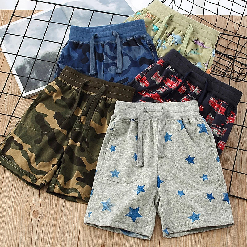 Pantalones cortos infantiles con dibujos divertidos (3T-10T)