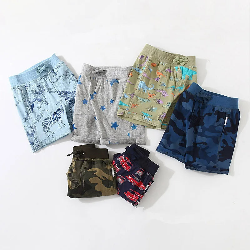 Pantalones cortos infantiles con dibujos divertidos (3T-10T)