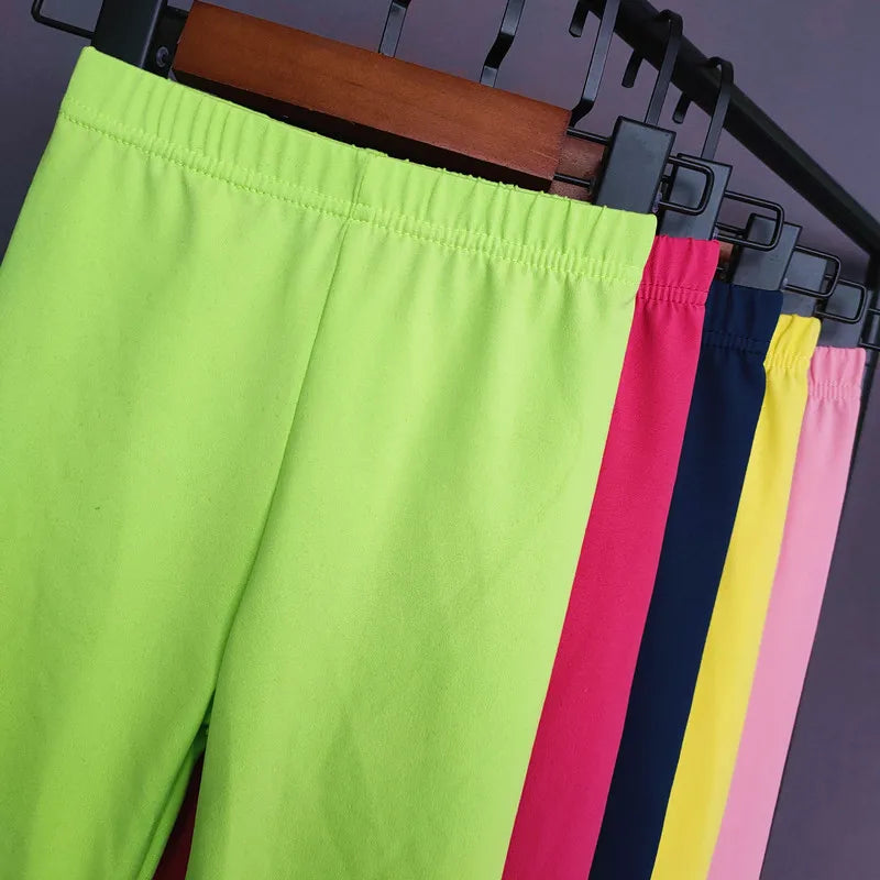 Leggings infantiles con estampado de colores (4T-11T)