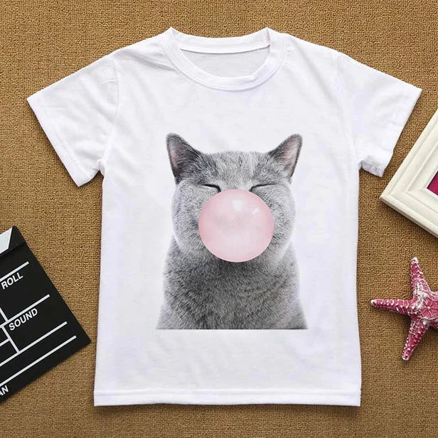 Camiseta infantil de gatitos lindos (6T-9T)