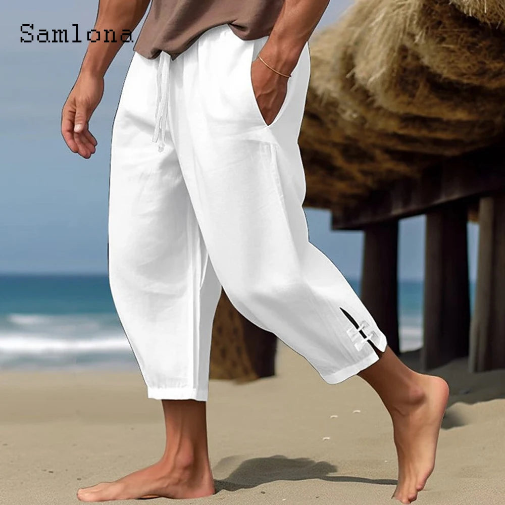 Linen Buckle Trousers