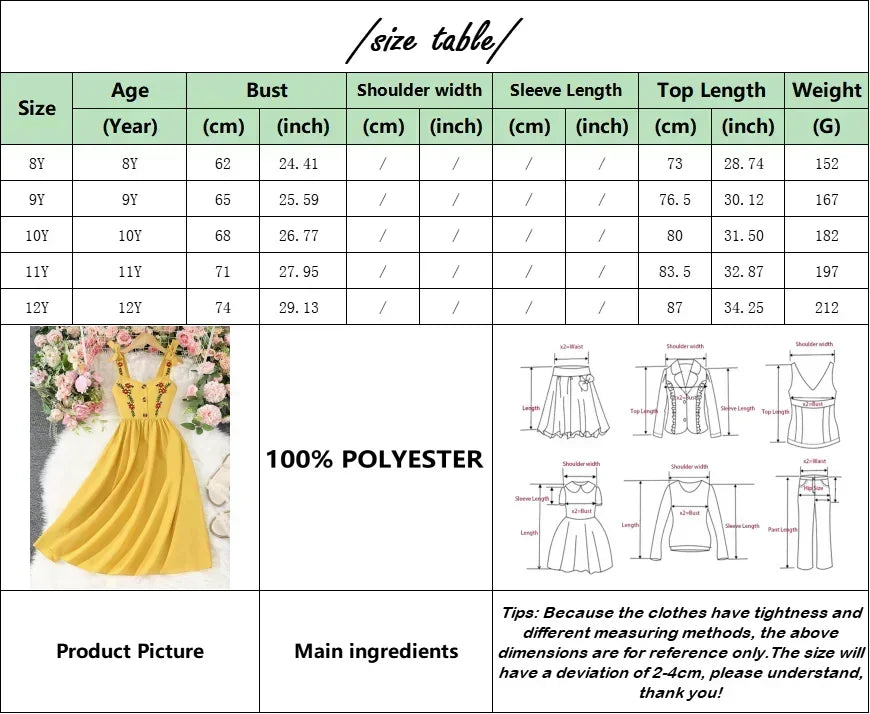 Vestido Vintage Sun Infantil (8Y-12Y)