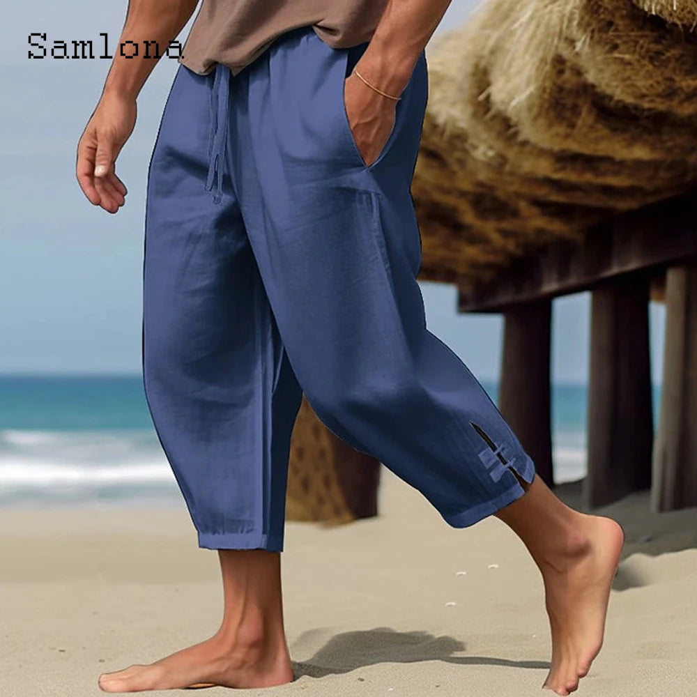 Linen Buckle Trousers