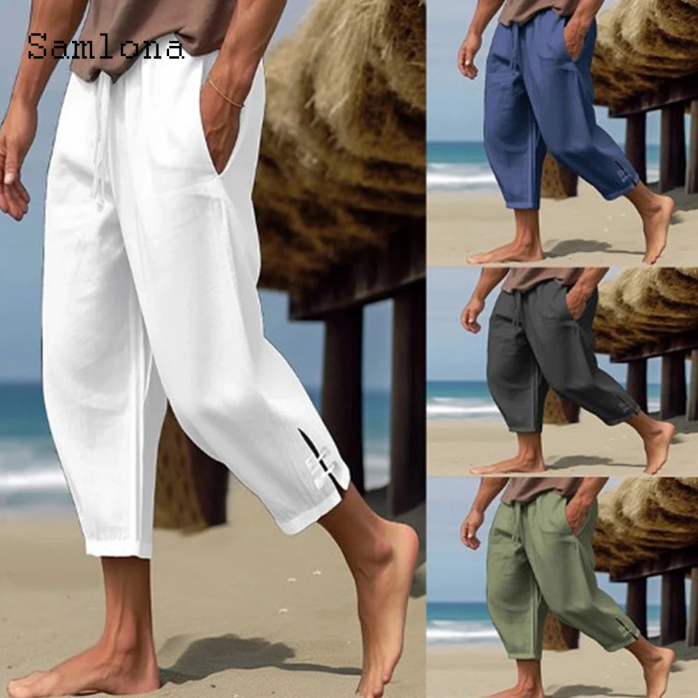 Linen Buckle Trousers