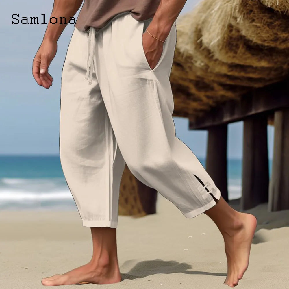 Linen Buckle Trousers