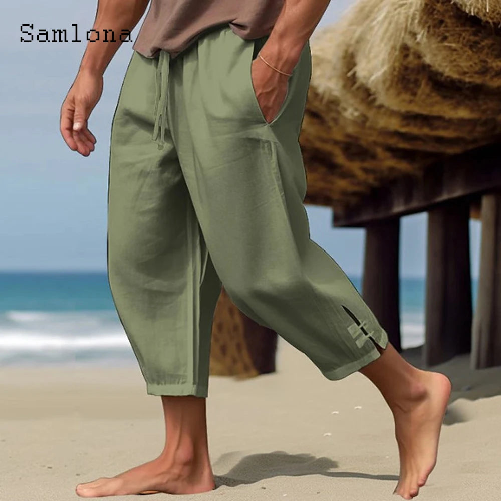 Linen Buckle Trousers
