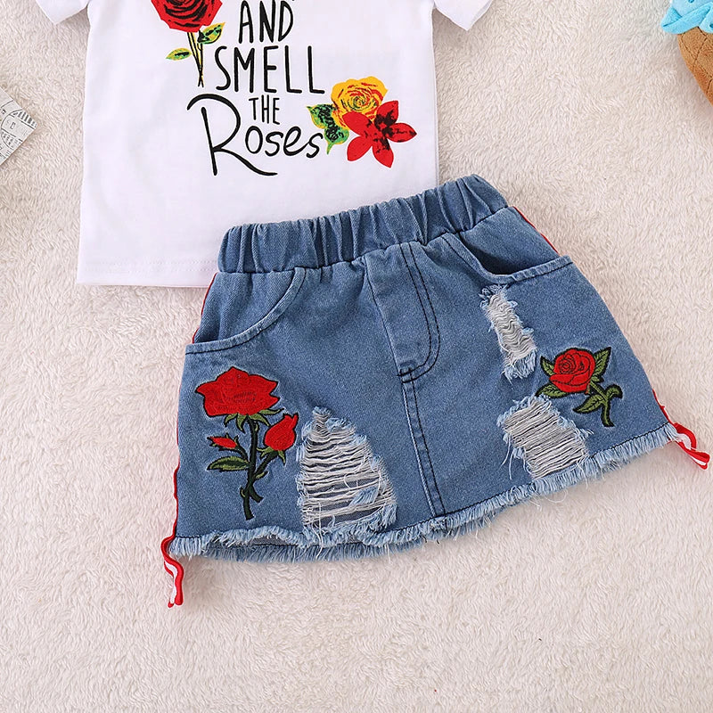Conjunto de rosas para niños (3T-6T)