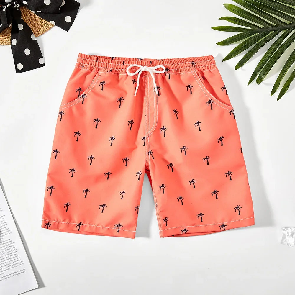 Pantalones cortos de playa de dibujos animados para niños (9-14 años)