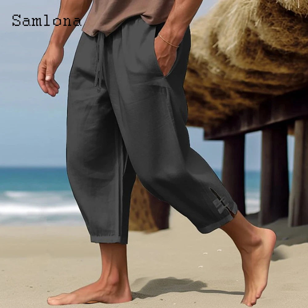 Linen Buckle Trousers