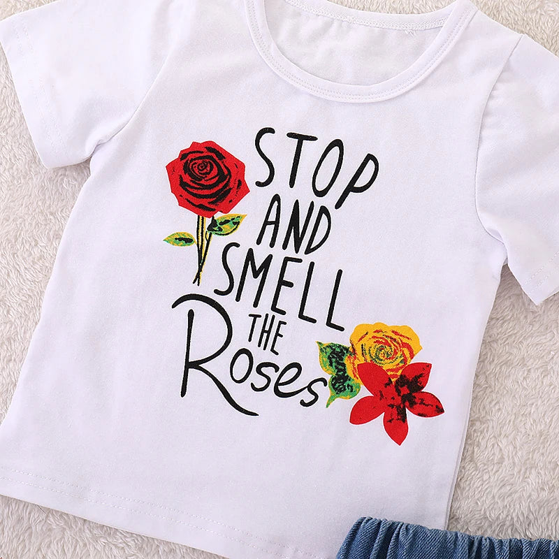 Conjunto de rosas para niños (3T-6T)