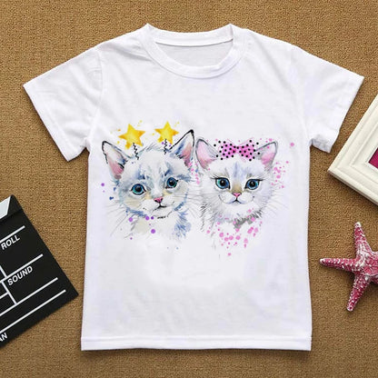 Camiseta infantil de gatitos lindos (6T-9T)