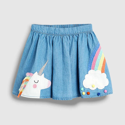 Falda de unicornio de verano para niños (3 a 6 años)