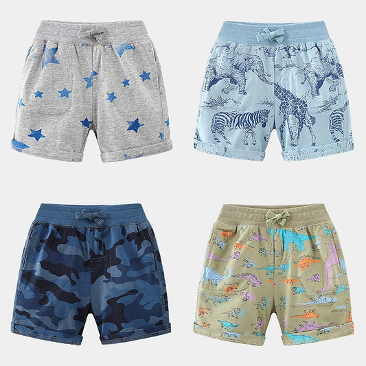 Pantalones cortos infantiles con dibujos divertidos (3T-10T)