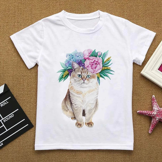 Camiseta infantil de gatitos lindos (6T-9T)