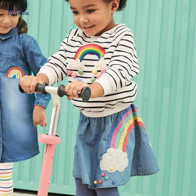 Falda de unicornio de verano para niños (3 a 6 años)