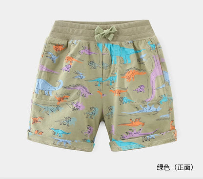 Pantalones cortos infantiles con dibujos divertidos (3T-10T)