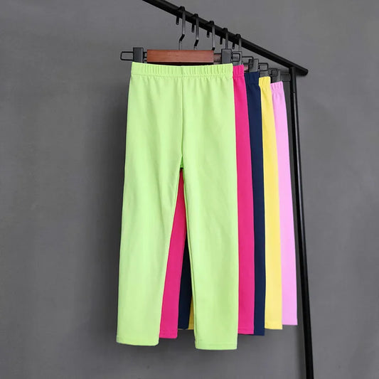 Leggings infantiles con estampado de colores (4T-11T)