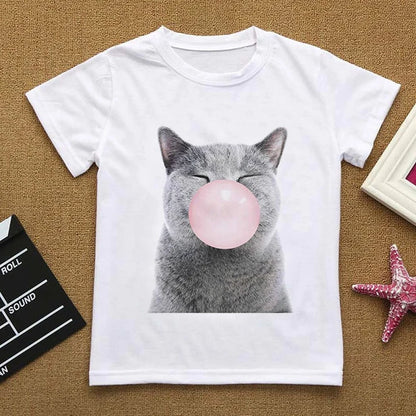 Camiseta infantil de gatitos lindos (6T-9T)