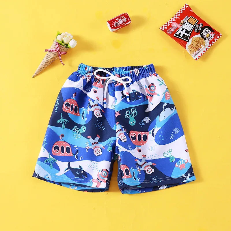 Pantalones cortos de playa divertidos de verano para niños (4-12 años)