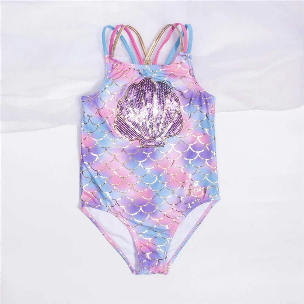 Traje de baño de sirena dulce para niños (5-14 años)