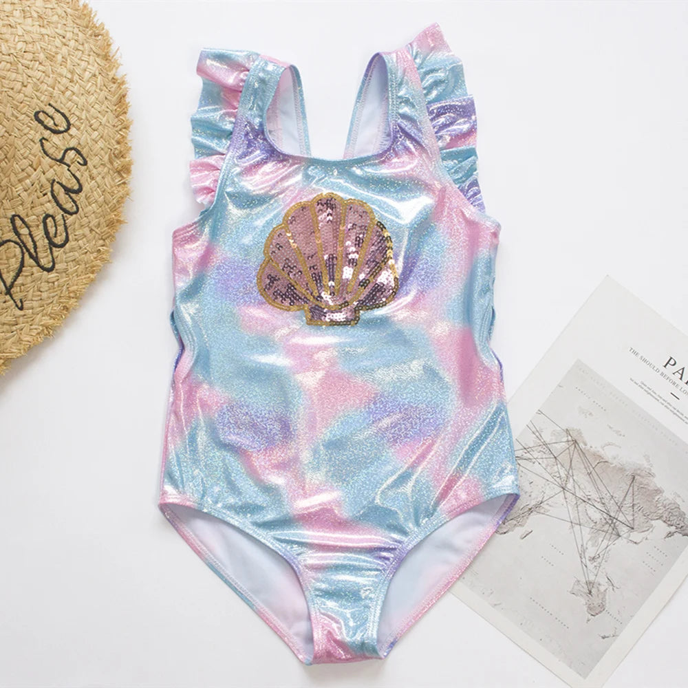 Traje de baño de sirena dulce para niños (5-14 años)
