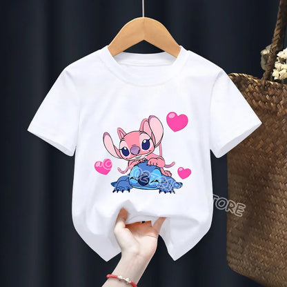 Camiseta infantil Stitch&amp;Angel (100 cm-160 cm)