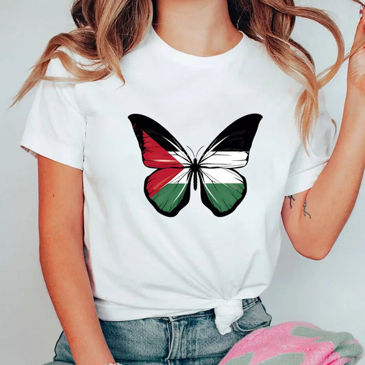 T-Shirt Palestine Butterfly