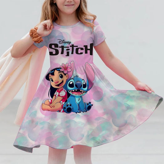 Vestido Stitch Fun Infantil (120cm-160cm)