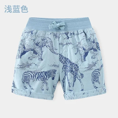 Pantalones cortos infantiles con dibujos divertidos (3T-10T)