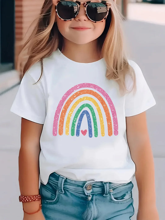 Camiseta Arcoíris Feliz para Niños (3-12 Años)