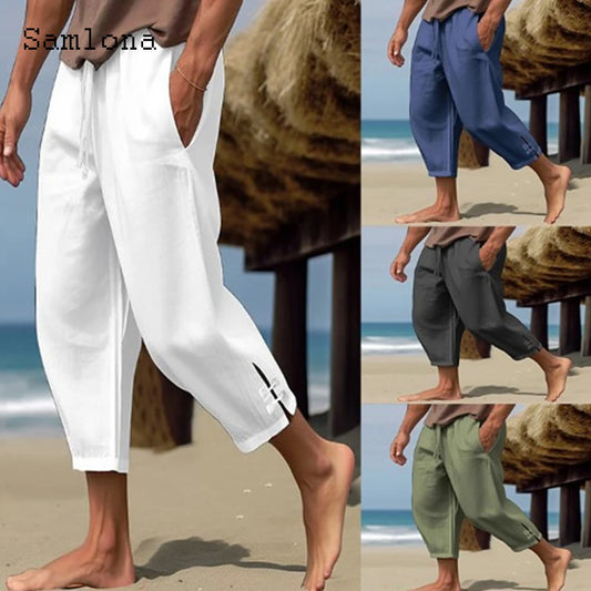 Linen Buckle Trousers