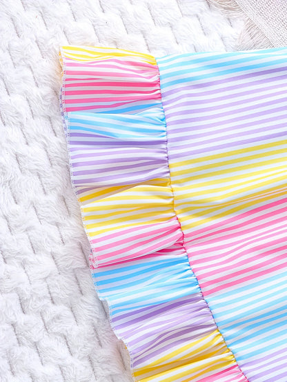 Children's Sweet Rainbow Dress (3Y-8Y)