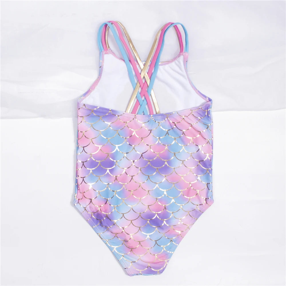 Traje de baño de sirena dulce para niños (5-14 años)