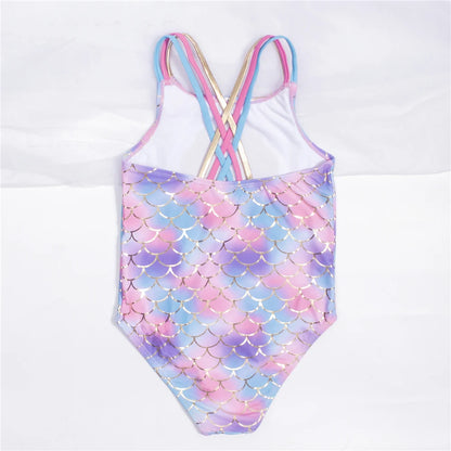 Traje de baño de sirena dulce para niños (5-14 años)