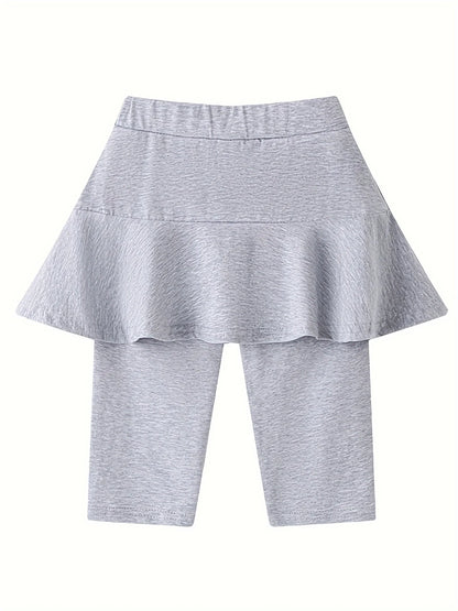 Pantalones cortos tipo leggings con falda (110 cm-150 cm)