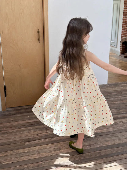 Sweet Polka Dot Dress for Kids (3T-7T)