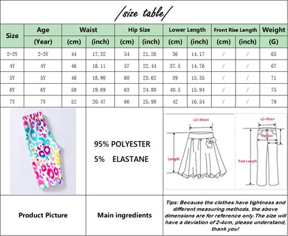 Pantalones cortos de verano arcoíris para niños (4-7 años)