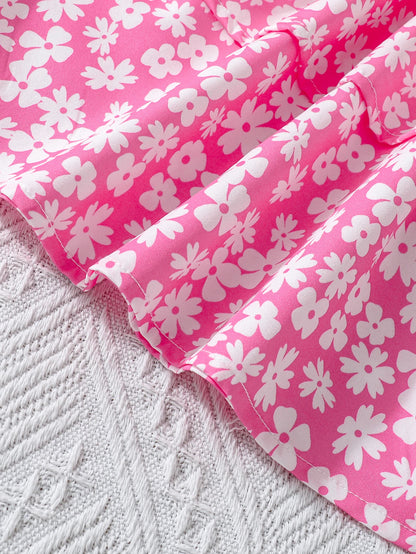 Falda de princesa con flores para niñas (3 a 7 años)
