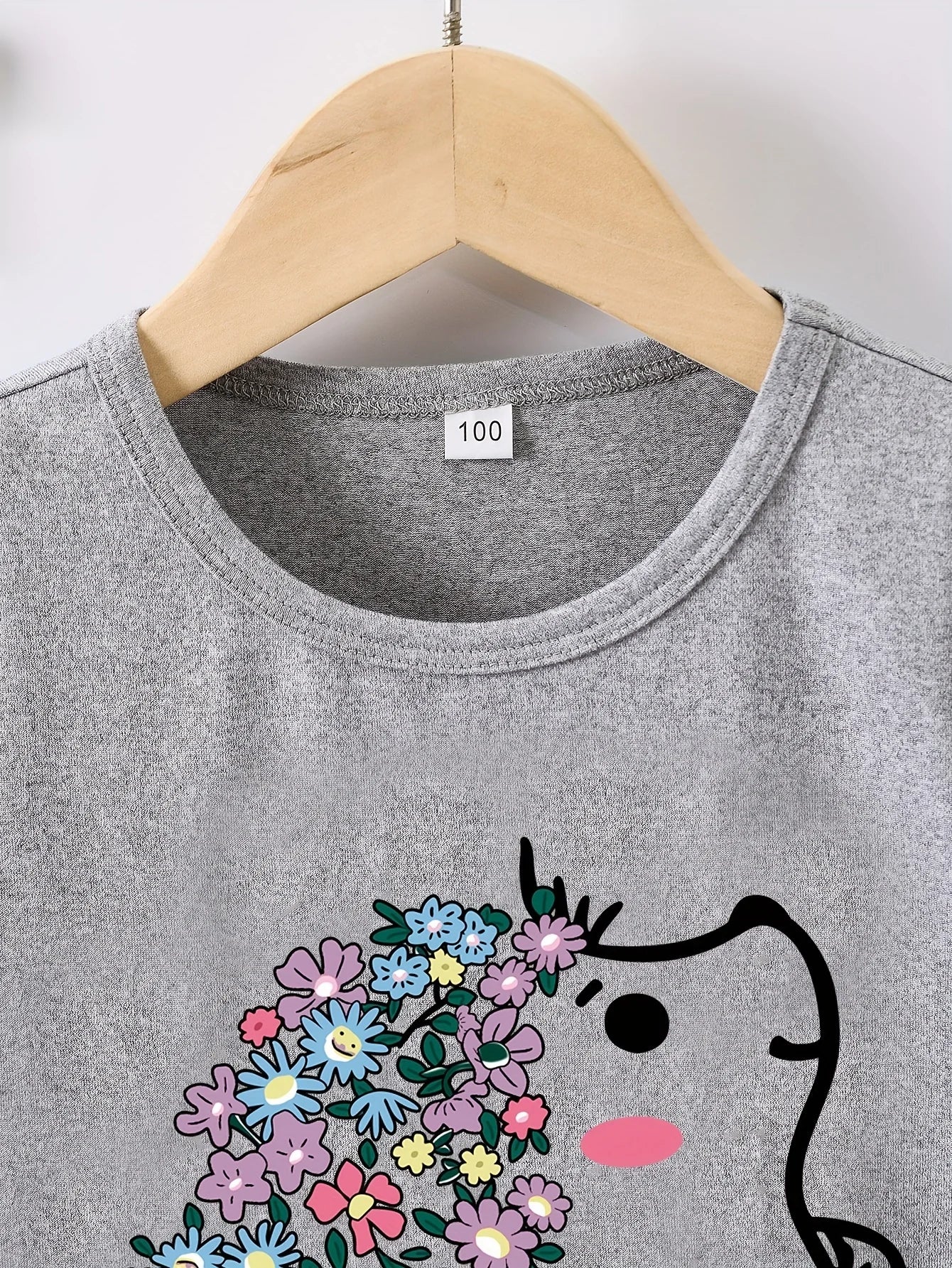 Camiseta infantil de erizo florido (3-12 años)