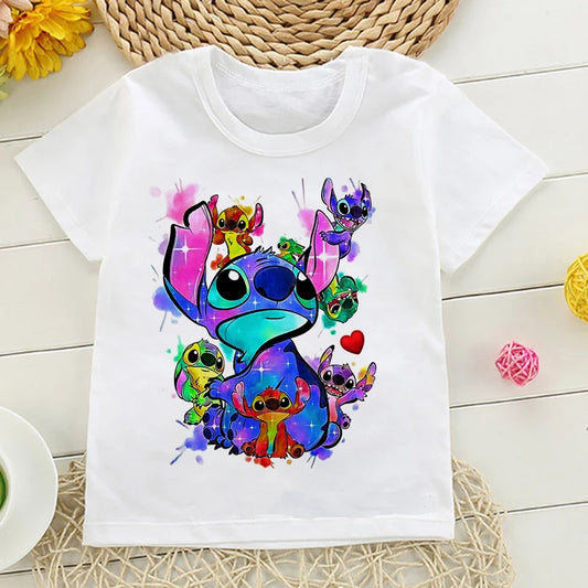 T-Shirt Stitch Cartoon Infantil (6T-12T)