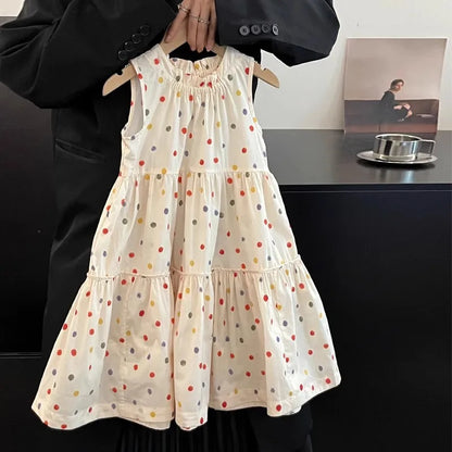 Sweet Polka Dot Dress for Kids (3T-7T)
