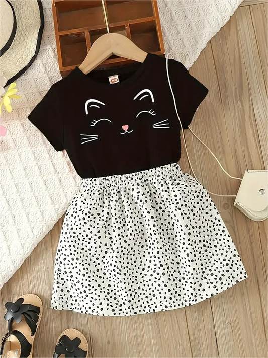 Conjunto infantil de gatitos felices (100 cm-130 cm)