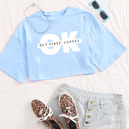 Camiseta OK, corte café