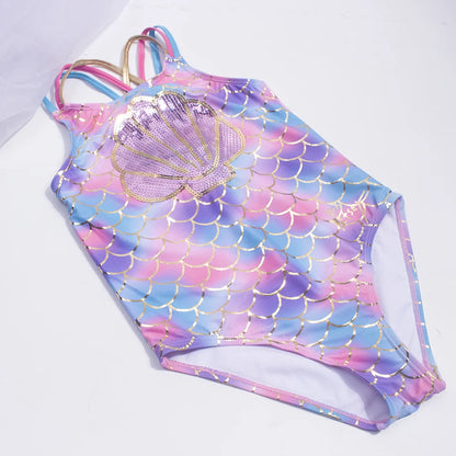 Traje de baño de sirena dulce para niños (5-14 años)