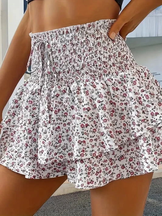 Floral Layered Shorts