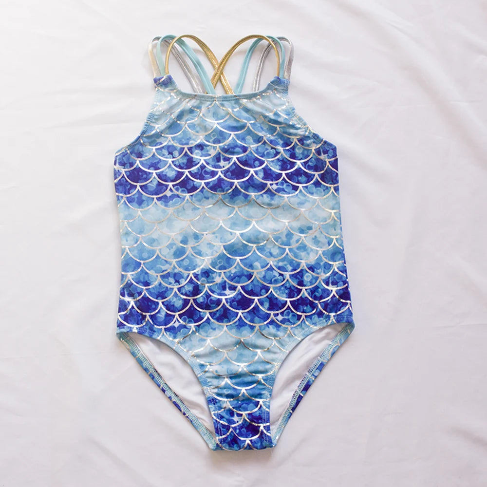 Traje de baño de sirena dulce para niños (5-14 años)