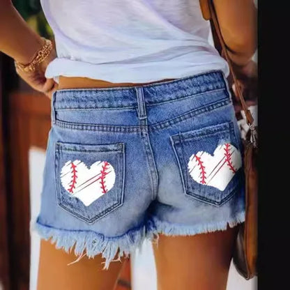 Pantalones cortos vaqueros con borlas