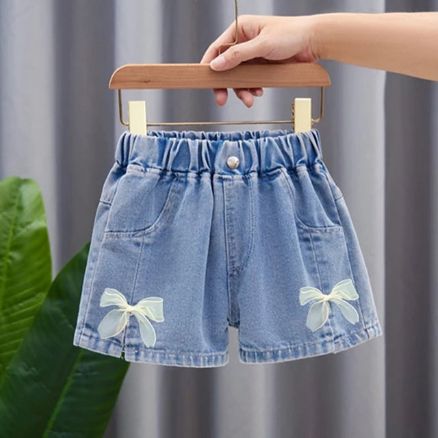Pantalones cortos vaqueros de corte A para niños (3T-12T)